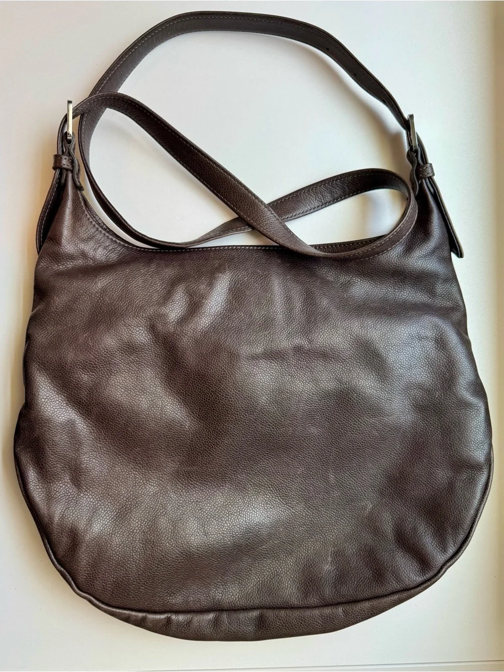 Longchamp Leather Hobo Shoulder Bag